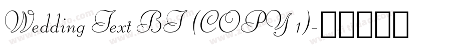 Wedding Text BT (COPY 1)字体转换